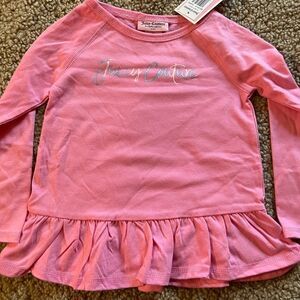 Juicy Couture Girls Pink Peplum Top Sz 3T